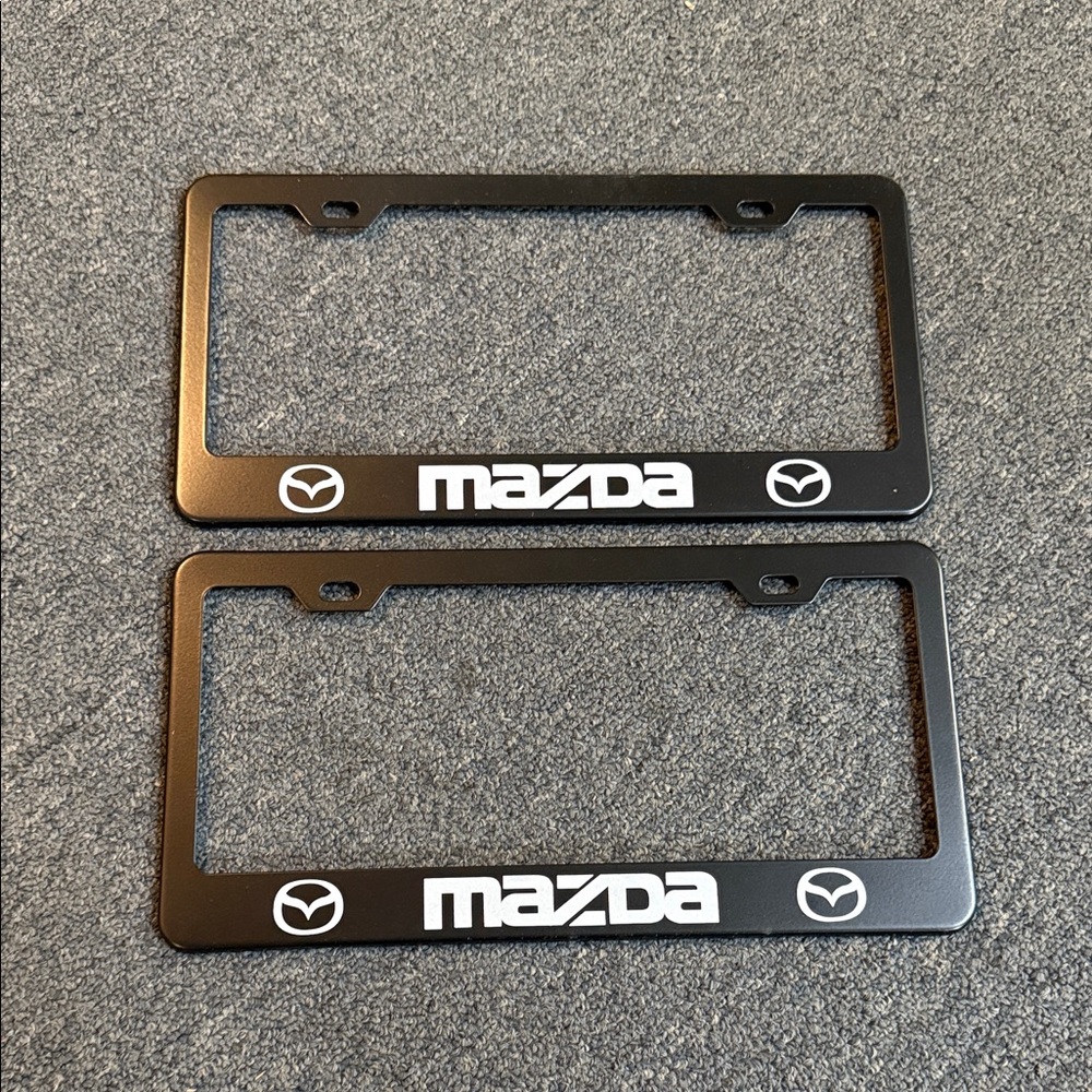 Mazda Black Metal License Plate Frame